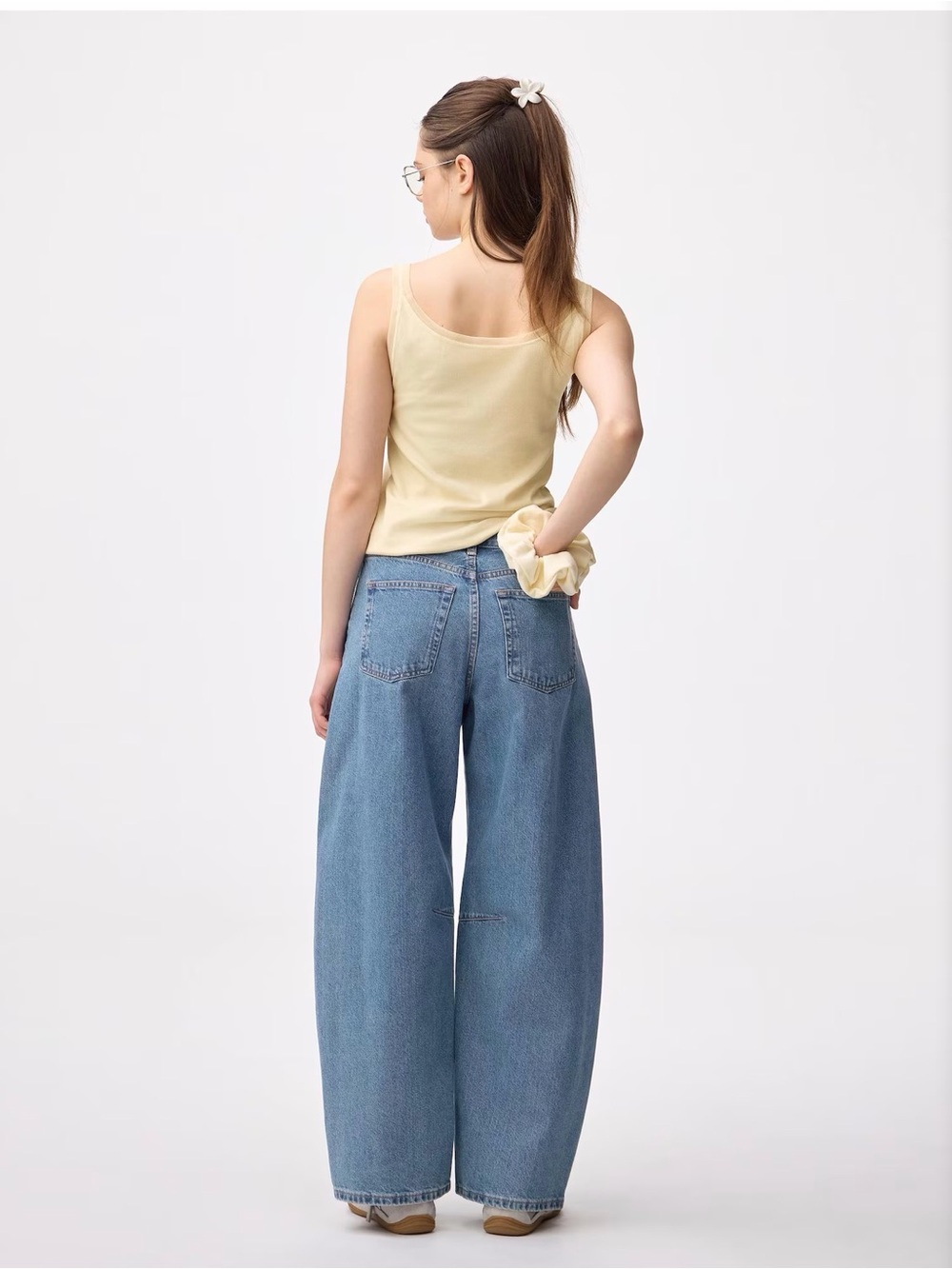 GU Barrel Jeans high rise wide leg